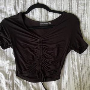 Pretty Little Thing Ruched Crop Top